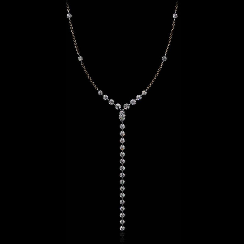 Aresa New York - Lovelace Note C Necklaces - 18K Yellow Gold with 6.40 cts. of Diamonds