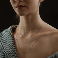 Aresa New York - Lovelace Note D Necklaces - 18K Rose Gold with 4.10 cts. of Diamonds