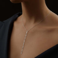 Aresa New York - Lovelace Note F Necklaces - 18K White Gold with 3.00 cts. of Diamonds
