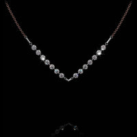 Aresa New York - Lovelace Note G Necklaces - 18K Rose Gold with 1.10 cts. of Diamonds