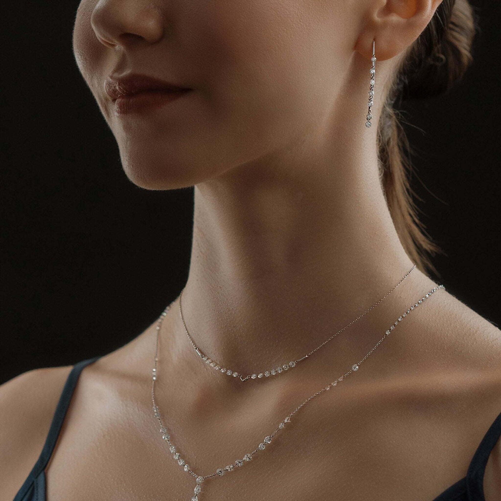 Aresa New York - Lovelace Note G Necklaces - 18K White Gold with 1.10 –  Robinson's Jewelers