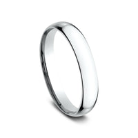 Low Dome Comfort Fit Men's Wedding Band in 14K White Gold - 3mm by Benchmark