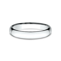 Low Dome Comfort Fit Men's Wedding Band in 14K White Gold - 3mm by Benchmark
