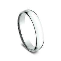 Low Dome Comfort Fit Men's Wedding Band in 14K White Gold - 4mm Width by Benchmark