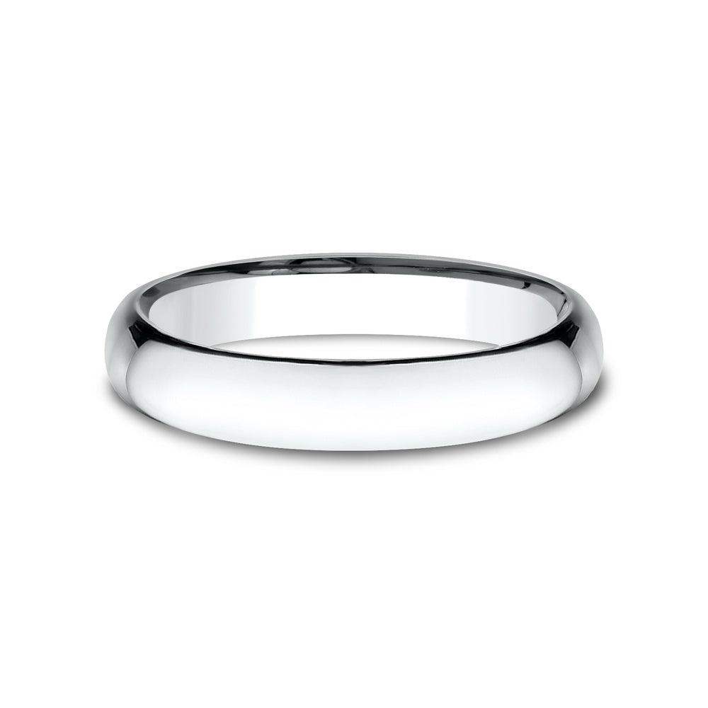 Low Dome Comfort Fit Men's Wedding Band in 14K White Gold - 4mm Width by Benchmark