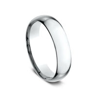 Low Dome Comfort Fit Men's Wedding Band in 14K White Gold - 6mm Width by Benchmark