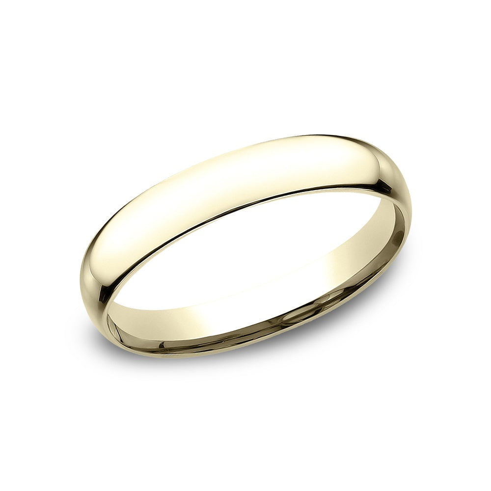 Low Dome Comfort Fit Men's Wedding Band in 14K Yellow Gold - 3mm Width by Benchmark