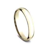 Low Dome Comfort Fit Men's Wedding Band in 14K Yellow Gold - 3mm Width by Benchmark