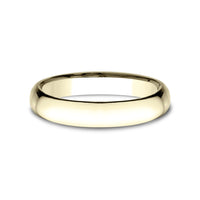 Low Dome Comfort Fit Men's Wedding Band in 14K Yellow Gold - 4mm by Benchmark