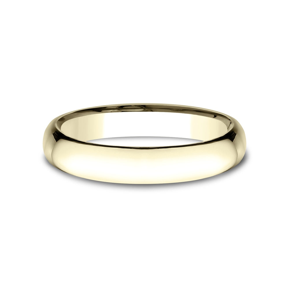 Low Dome Comfort Fit Men's Wedding Band in 14K Yellow Gold - 4mm by Benchmark
