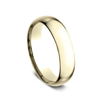 Low Dome Comfort Fit Men's Wedding Band in 14K Yellow Gold - 6mm Width by Benchmark