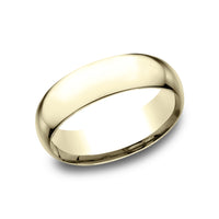 Low Dome Comfort Fit Men's Wedding Band in 14K Yellow Gold - 7mm Width by Benchmark