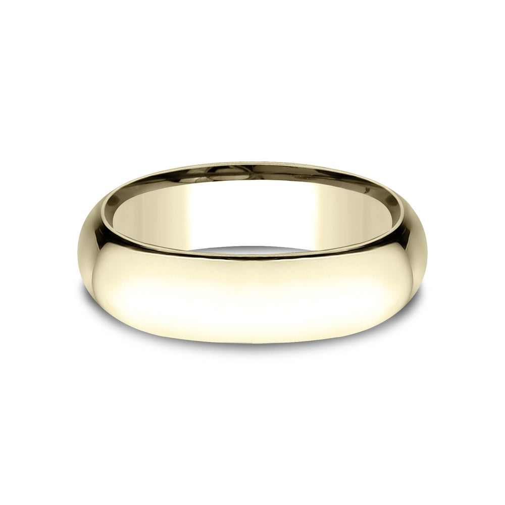 Low Dome Comfort Fit Men's Wedding Band in 14K Yellow Gold - 7mm Width by Benchmark