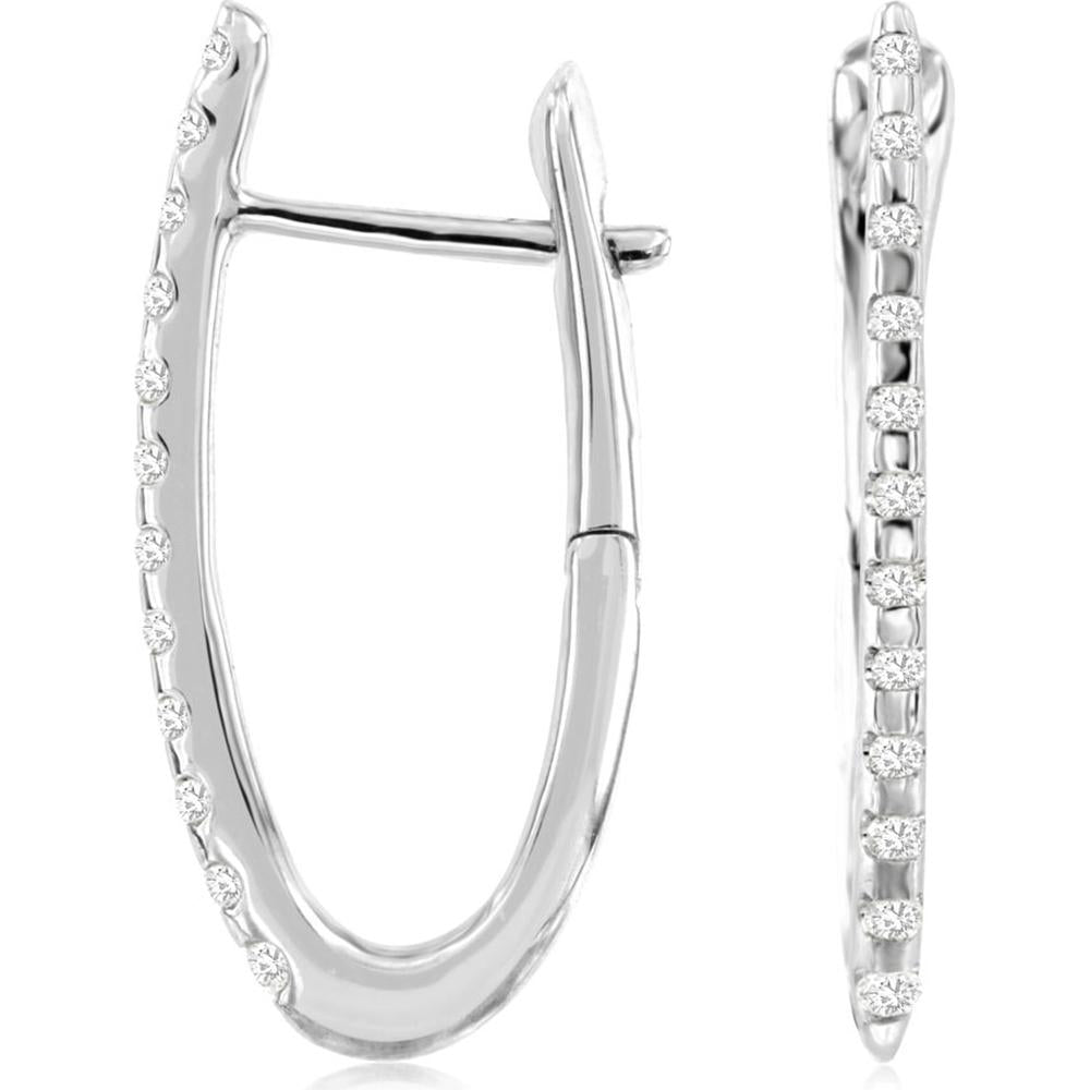 Luxe 14K White Gold Diamond Earrings - Timeless Elegance