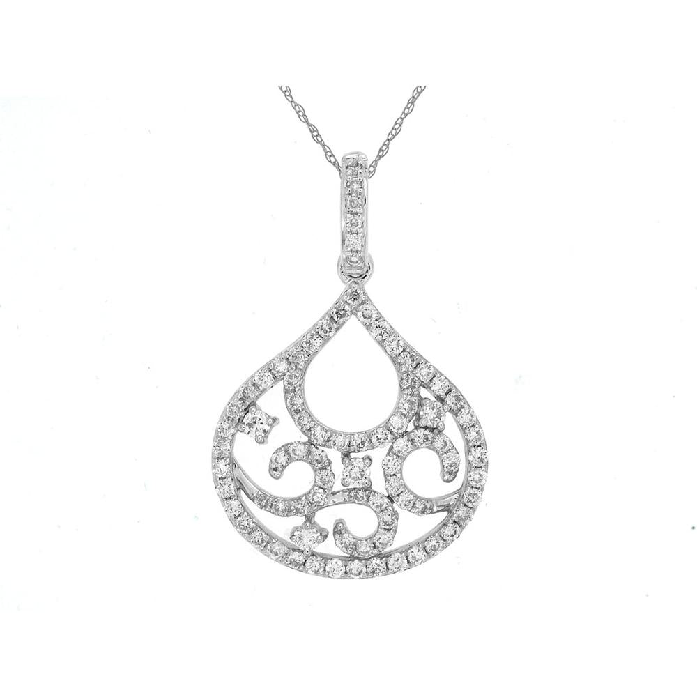 Luxe 14K White Gold Diamond Pendant - 0.45 Carat
