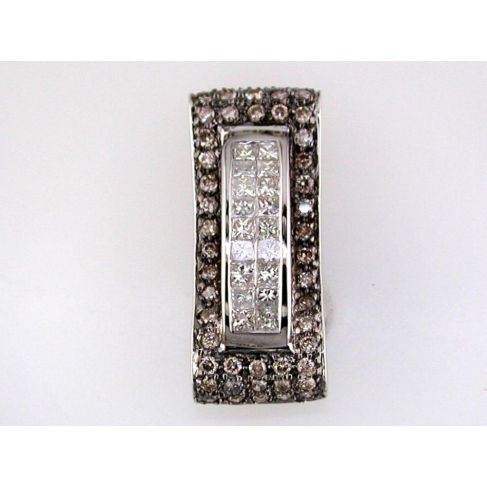 Luxe 14K White Gold Diamond Pendant - Elegant 1.00 Carat Center Stone