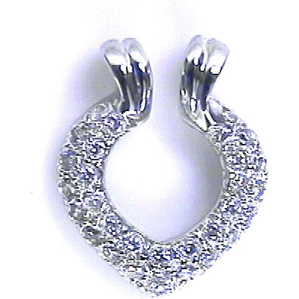 Luxe 14K White Gold Diamond Pendant - Sparkling Elegance