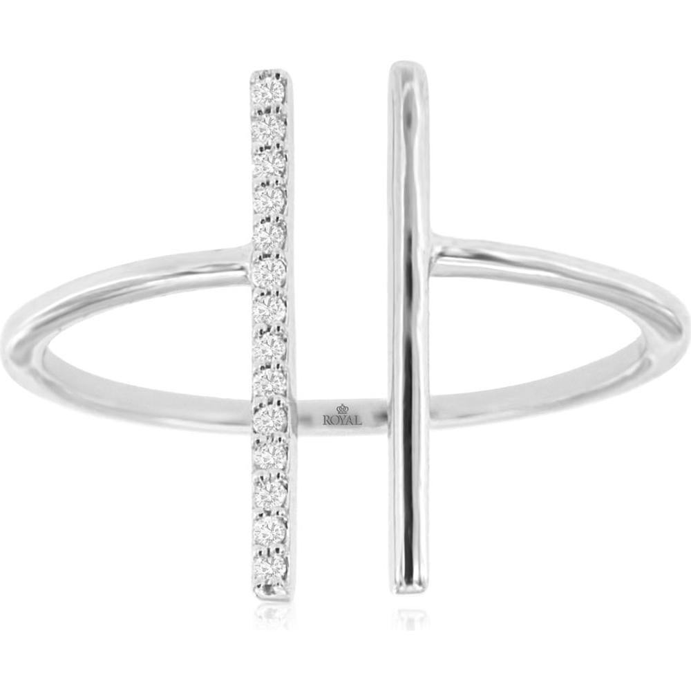 Luxe 14K White Gold Diamond Ring - 0.05 Carat