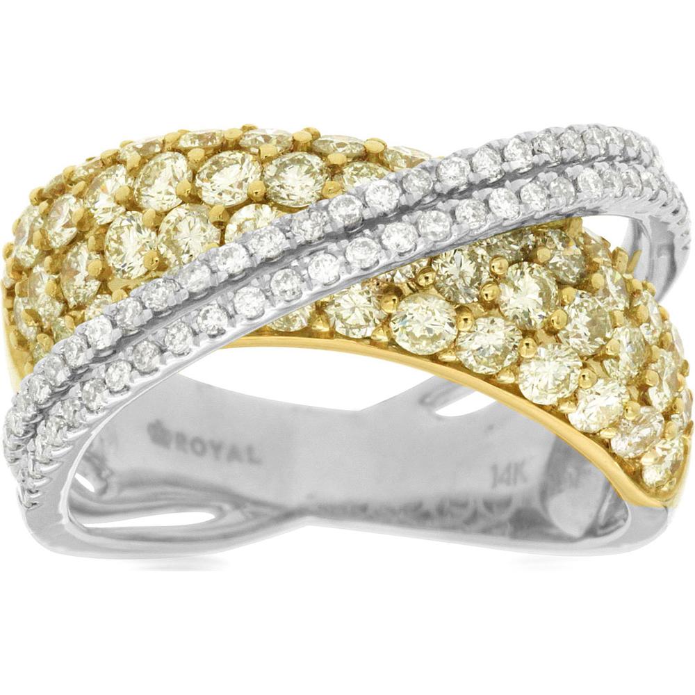Luxe 14K White Gold Yellow Diamond & Diamond Ring - 1.80 Carat Yellow Diamond, 0.30 Carat Total Diamond Weight