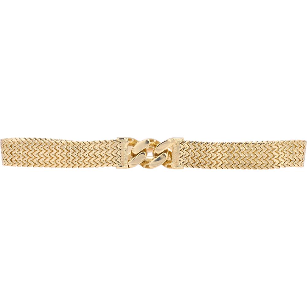 Luxe 14K Yellow Gold 7.5" Statement Bracelet