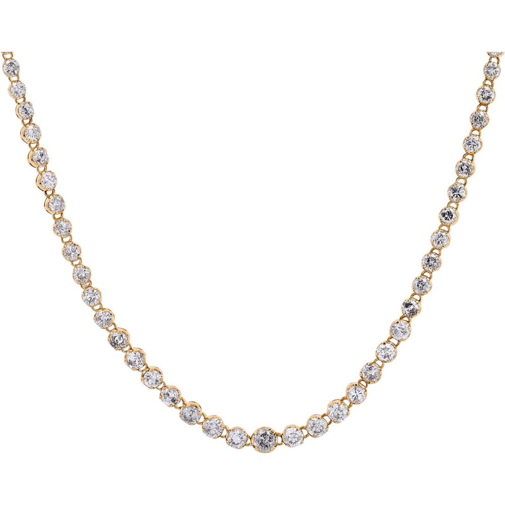 Luxe 14K Yellow Gold Diamond Necklace - 15.87 Carats