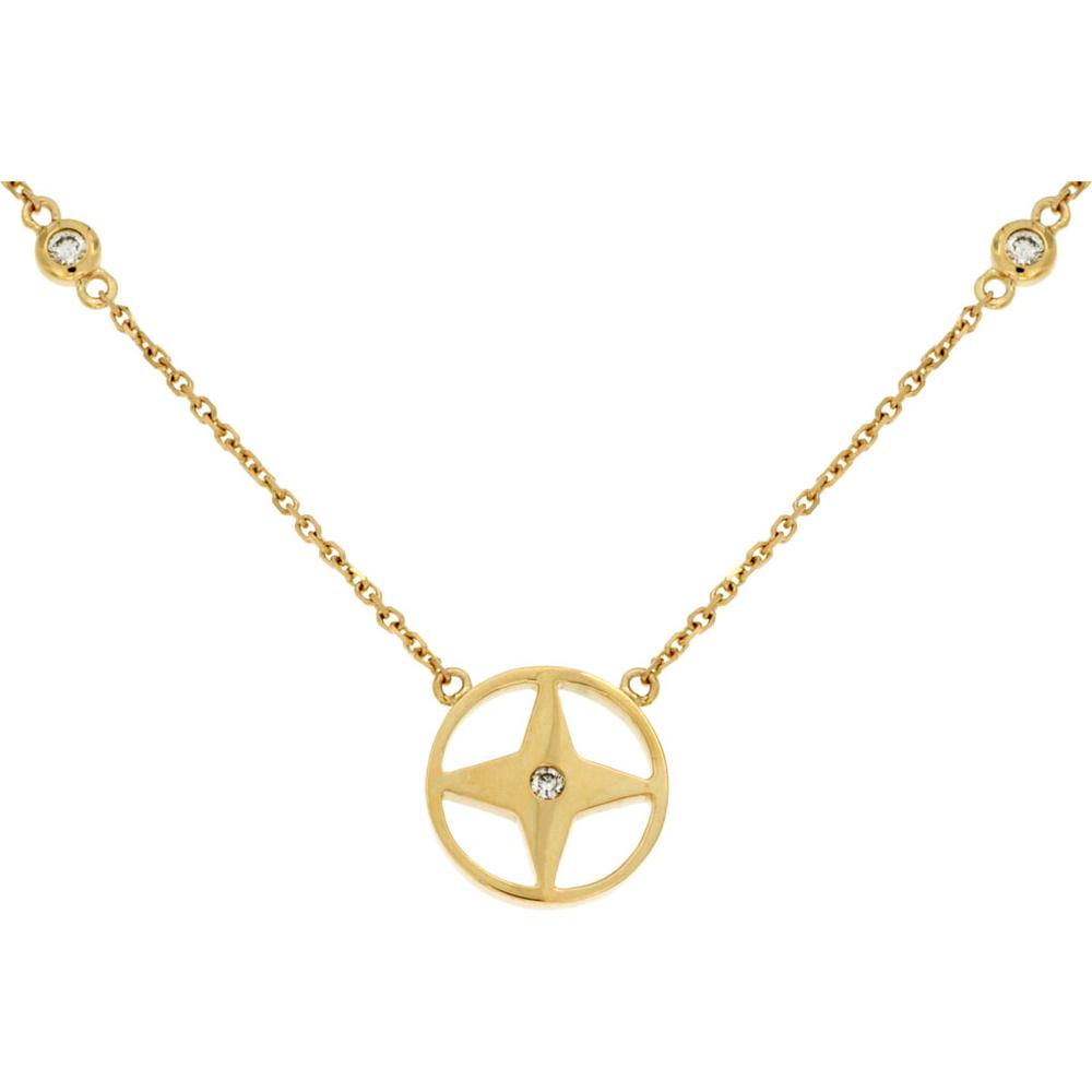 Luxe 14K Yellow Gold Diamond Necklace - Timeless Elegance