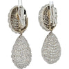 Luxe Diamond Drop Earrings - David Webb Platinum & 18K White Gold Bouquet Brilliance