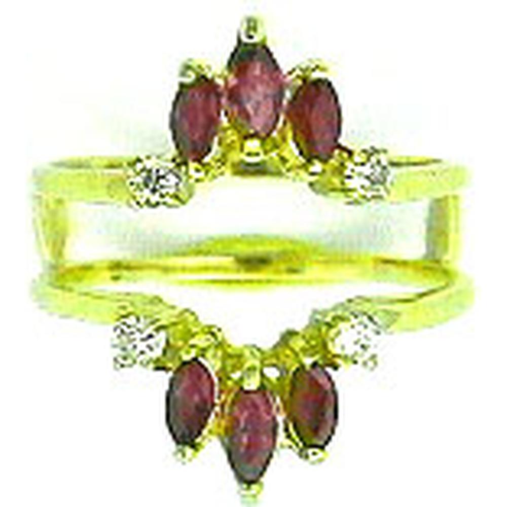 Luxurious 14K Yellow Gold Marquise Diamond Insert Ring - Exquisite Elegance