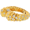 Luxurious David Webb Diamond Scroll Bracelet with Platinum & 18K Yellow Gold