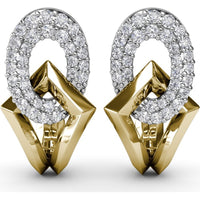 Lynq Drop Earrings with Pavé Set Round Diamonds by Fana - 0.71 Carat Total Diamond Weight