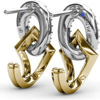 Lynq Drop Earrings with Pavé Set Round Diamonds by Fana - 0.71 Carat Total Diamond Weight