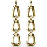 Lynq Geometric Openwork Drop Earrings with Trapezoid Links by Fana