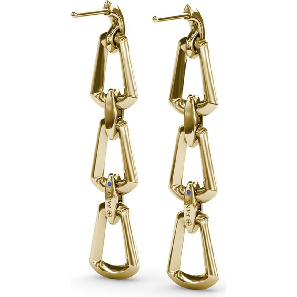 Lynq Geometric Openwork Drop Earrings with Trapezoid Links by Fana