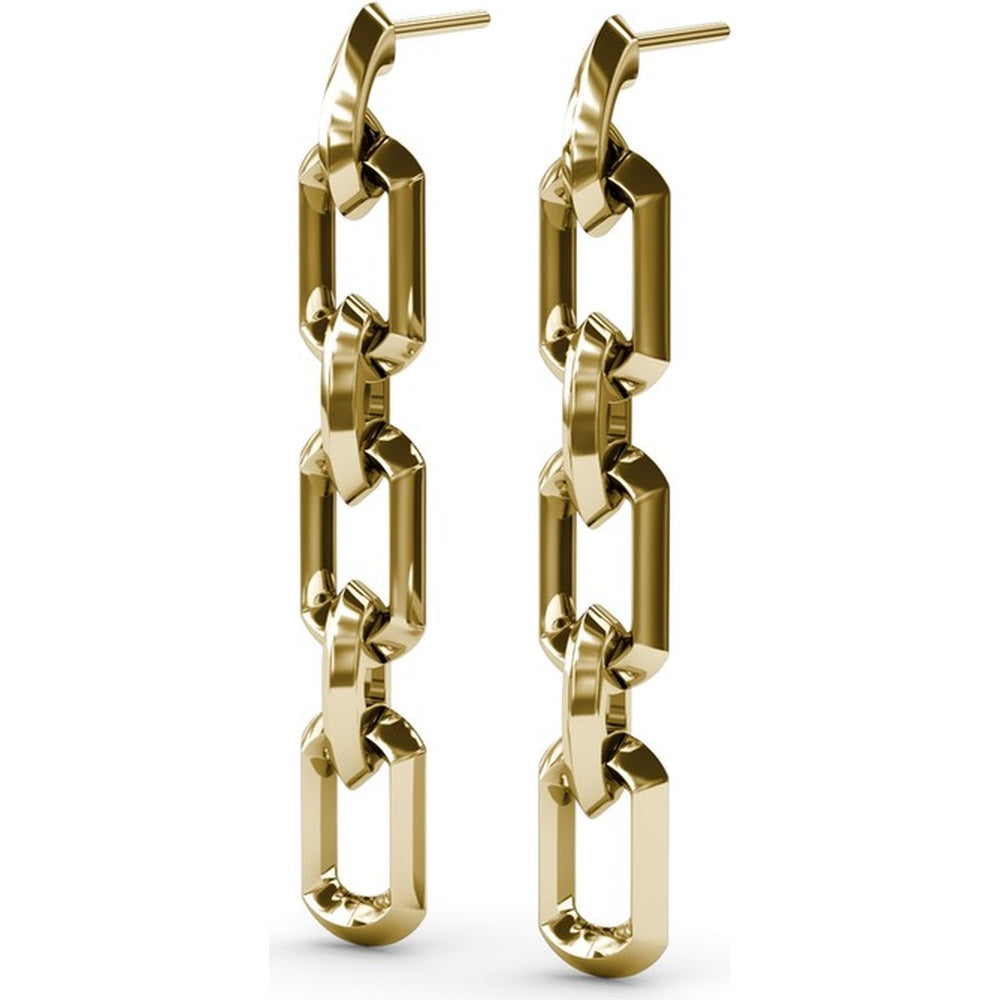 Lynq Linear Chain Link Drop Earrings by Fana