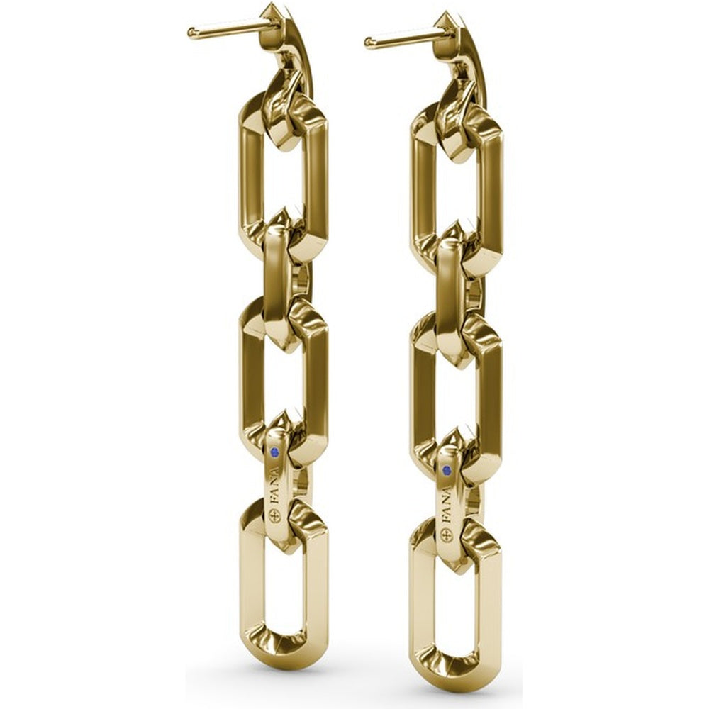 Lynq Linear Chain Link Drop Earrings by Fana