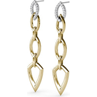 Lynq Marquise Link Drop Earrings with Pavé Diamond Top Link by Fana - 0.42 Carat Total Diamond Weight
