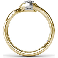 Lynq Marquise Openwork Ring with Pavé Set Round Diamonds by Fana - 0.09 Carat Total Diamond Weight