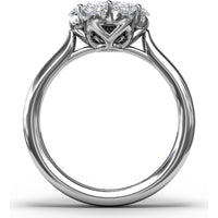 Magnolia Cluster Ring with Seven Round Brilliant Cut Diamonds by Fana - 0.84 Carat Total Diamond Weight