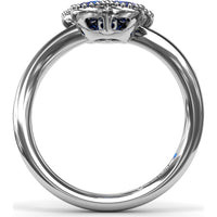 Magnolia Wave Ring with Oval Sapphires by Fana - 1.14 Carat Total Sapphire Weight
