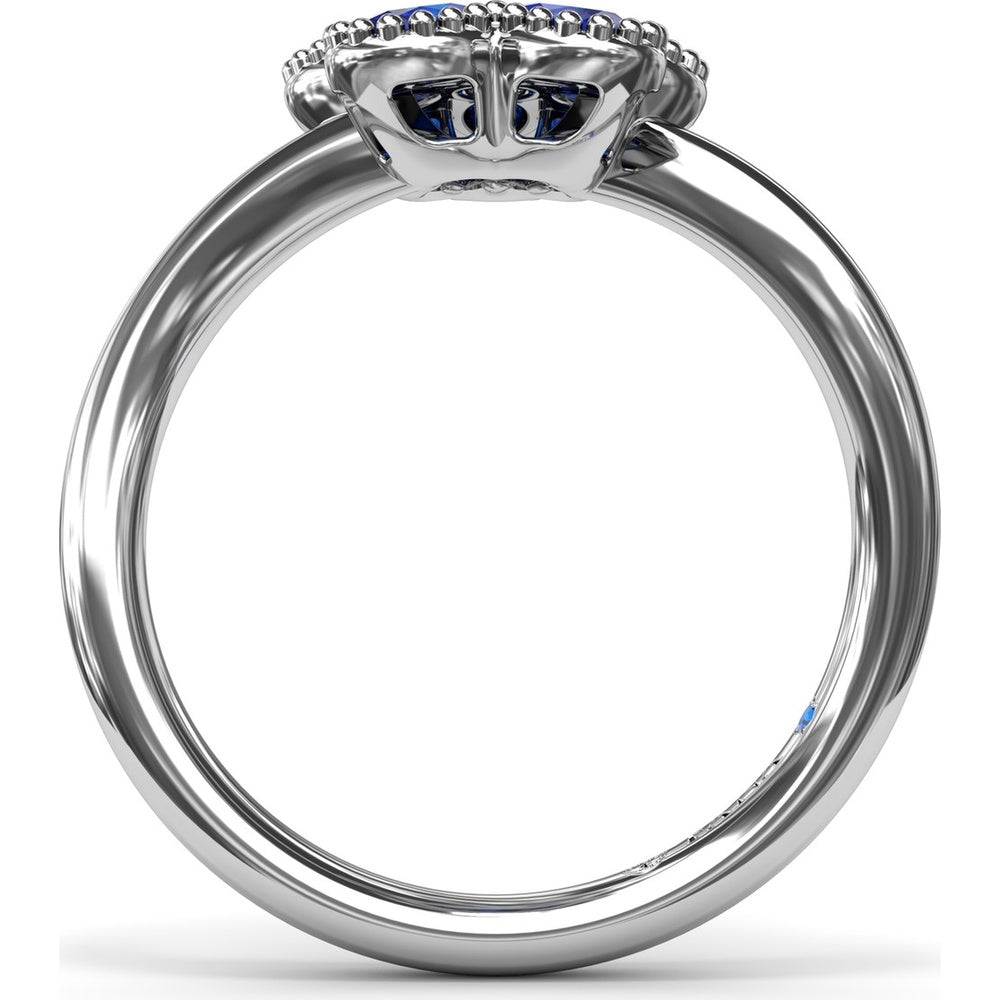Magnolia Wave Ring with Oval Sapphires by Fana - 1.14 Carat Total Sapphire Weight