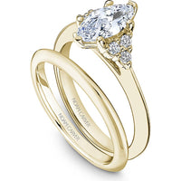 Marquise Cut Diamond Engagement Ring with Cluster Side Stones in Yellow Gold by Noam Carver<em> - Choose Your Center Diamond: 1 to 5 Carats, Sustainable Lab-Grown or Natural Earth-Mined</em>