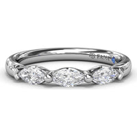 Marquise Diamond Wedding Band with Prong Set Diamonds by Fana - 0.51 Carat Total Diamond Weight