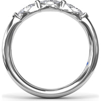 Marquise Diamond Wedding Band with Prong Set Diamonds by Fana - 0.51 Carat Total Diamond Weight