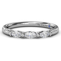 Marquise Diamond Wedding Band with Shared-Prong Setting by Fana - 0.25 Carat Total Diamond Weight