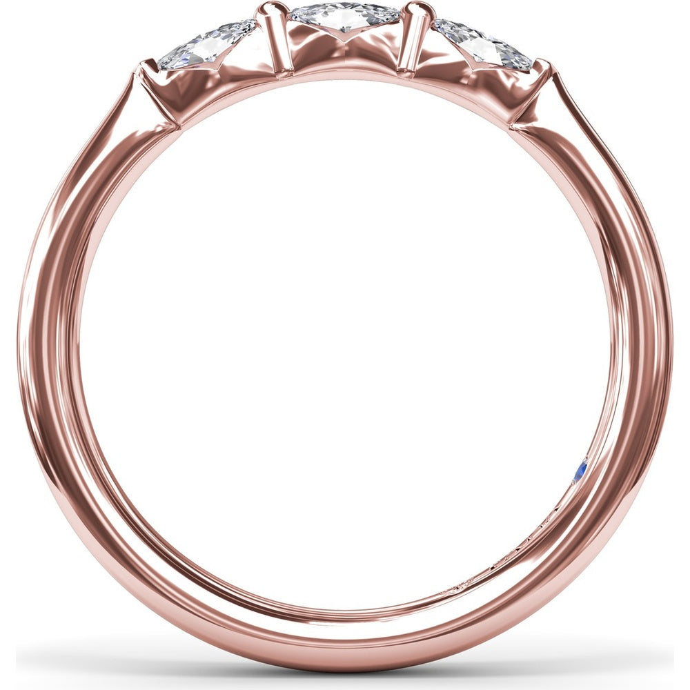 Marquise Diamond Wedding Band with Shared-Prong Setting by Fana - 0.25 Carat Total Diamond Weight