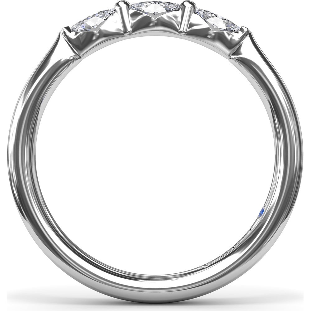 Marquise Diamond Wedding Band with Shared-Prong Setting by Fana - 0.25 Carat Total Diamond Weight