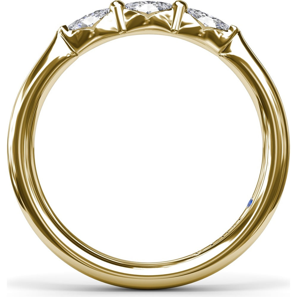 Marquise Diamond Wedding Band with Shared-Prong Setting by Fana - 0.25 Carat Total Diamond Weight