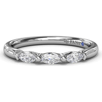 Marquise Diamond Wedding Band with Shared-Prong Setting by Fana - 0.25 Carat Total Diamond Weight