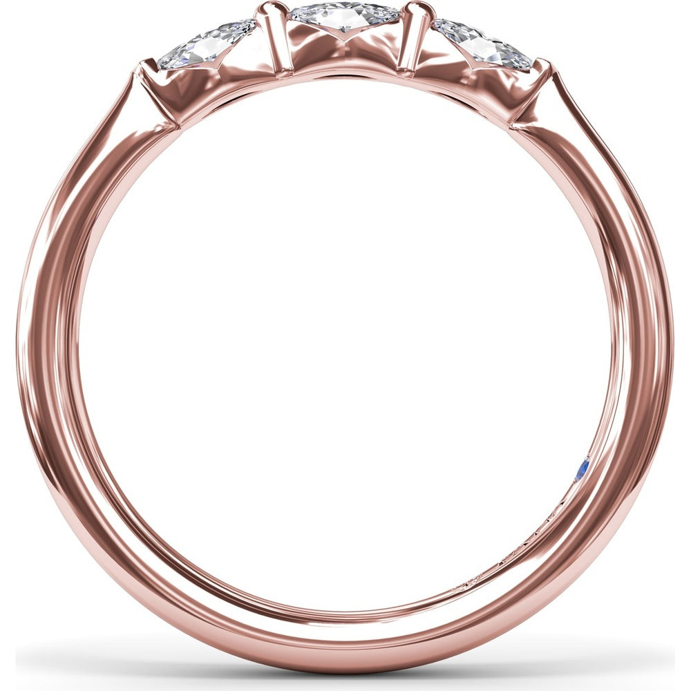 Marquise Diamond Wedding Band with Shared-Prong Setting by Fana - 0.25 Carat Total Diamond Weight