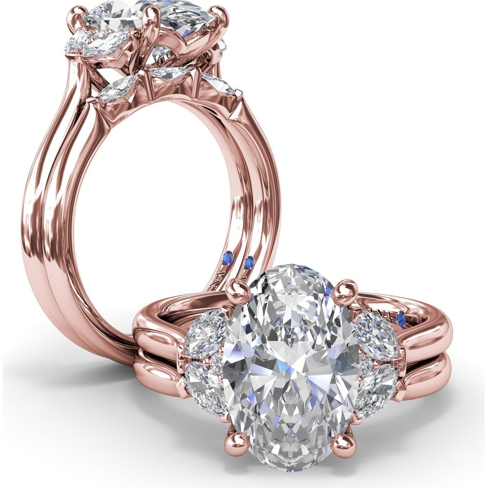 Marquise Diamond Wedding Band with Shared-Prong Setting by Fana - 0.25 Carat Total Diamond Weight